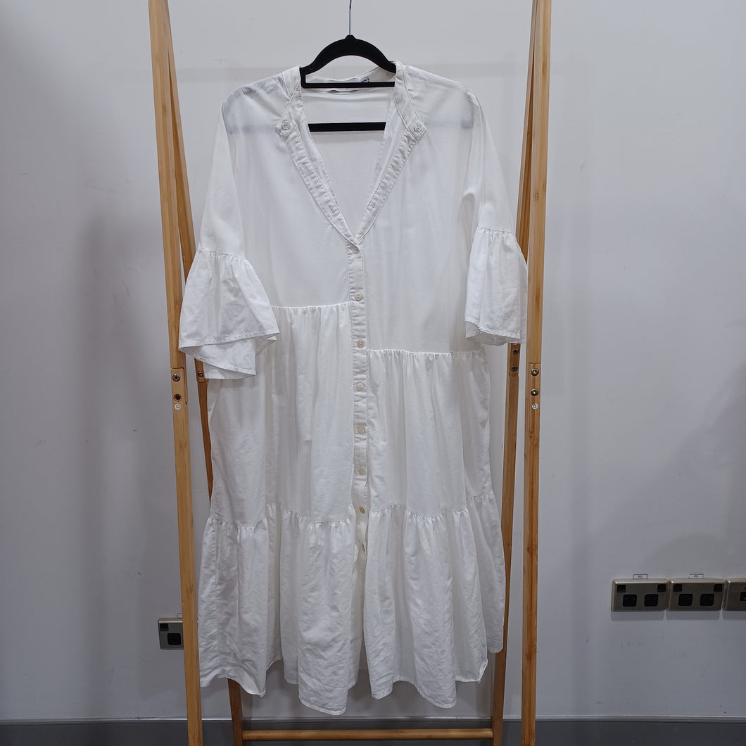 White Linen Dress - Size 8